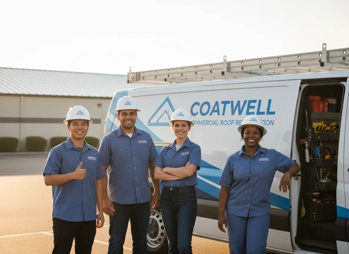 Commercial roof coating company in Adkins, TX